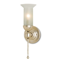 Currey and Company Lighting Burnished Silver Leaf Sconce