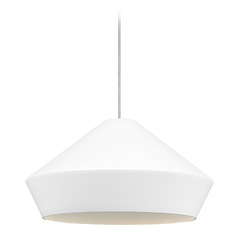 Brummel MonoRail Pendant in Nickel & White by Visual Comfort Modern
