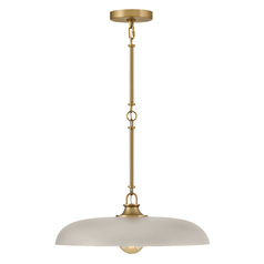 Sadie Large Pendant in Lacquered Brass & White by Hinkley Lighting