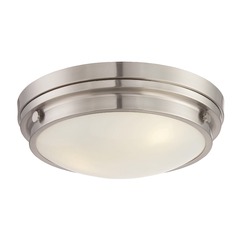 Lucerne Satin Nickel Flush Mount by Savoy House