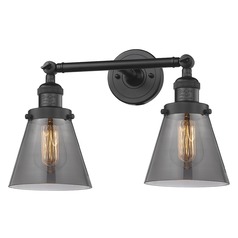 Small Cone Matte Black Bathroom Light by Innovations Lighting