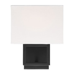10.38-Inch High Wall Sconce in Matte Black by Meridian