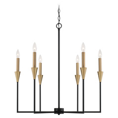 Capital Lighting Avant Aged Brass & Black Chandelier