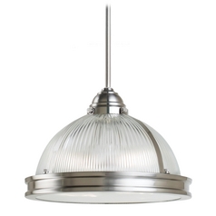 Pratt Street Prismatic Pendant in Brushed Nickel by Generation Lighting