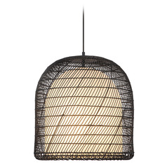 Alora Lighting Bondi Matte Black Pendant Light with Bowl / Dome Shade
