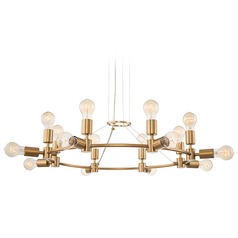 Union 16-Light Chandelier in Winter Brass by Kalco Lighting