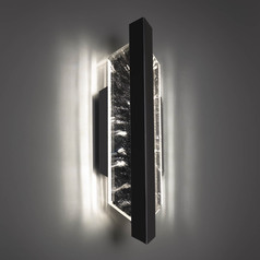 Vesta 24-Inch LED Outdoor Wall Light in Black by Schonbek Beyond