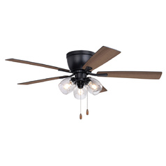 Brayton Black LED Ceiling Fan with Light by Vaxcel Lighting