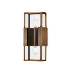 Troy Lighting Santa Clara Patina Brass LED Outdoor Wall Light