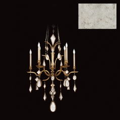 Fine Art Lamps Encased Gems Vintage Silver Leaf Crystal Chandelier
