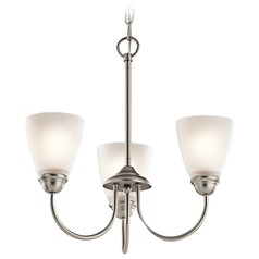 Jolie 3-Light Chandelier in Brushed Nickel by Kichler Lighting