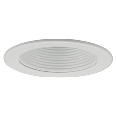 White Baffle Trim for 4-Inch Recessed Cans