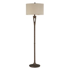 Dimond Lighting Burnished Bronze Floor Lamp with Oval Shade