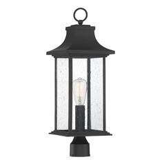 Hancock Matte Black Post Light by Savoy House
