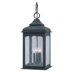 Henry Street 24.25-Inch High Outdoor Hanging Light in Colonial Iron by Troy Lighting