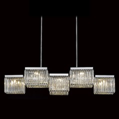 Broadway Polished Nickel Chandelier by Avenue Lighting
