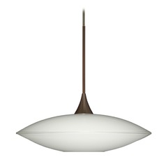 Besa Lighting Spazio Bronze Mini-Pendant Light with Bowl / Dome Shade