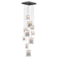 Brentwood 10-Light Brushed Aluminum LED Multi-Light Pendant by Avenue Lighting