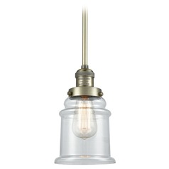 Canton Antique Brass Mini Pendant by Innovations Lighting