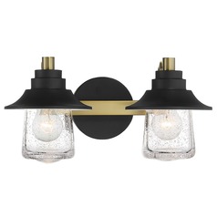 Westfield Manor Sand Coal with Soft Brass Bathroom Light by Minka Lavery