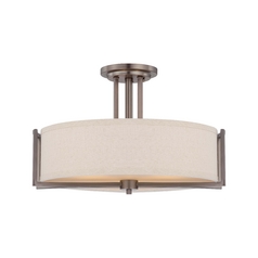 Modern Semi-Flush Mounts in Hazel Bronze by Nuvo Lighting