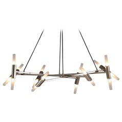 Manhattan Ave. 54-Inch Polished Nickel LED Linear Chandelier by Avenue Lighting
