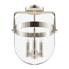 Hunter Fan Company Karloff Brushed Nickel Semi-Flushmount Light