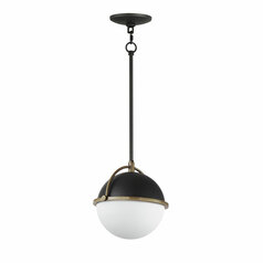 Duke Pendant in Black & Weathered Brass by Maxim Lighting