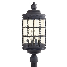Post Light with Clear Glass in Spanish Iron by Minka Lavery