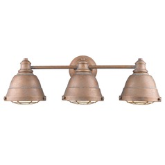 Bartlett 3-Light Bath Light in Copper Patina by Golden Lighting
