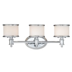 Carlisle Chrome Bathroom Light by Vaxcel Lighting