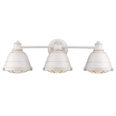 Bartlett 3-Light Bath Light in French White by Golden Lighting
