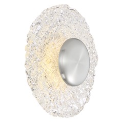 Riverbed Polished Nickel LED Flush Mount by Satco Lighting