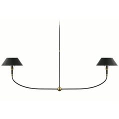 Thomas OBrien Turlington Linear Chandelier in Bronze by VC Signature