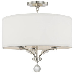 Mirage 18-Inch Semi-Flush in Polished Nickel by Crystorama Lighting