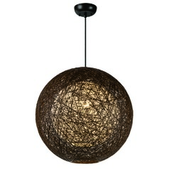 Bali Hemp Twine Pendant in Chocolate by Maxim Lighting