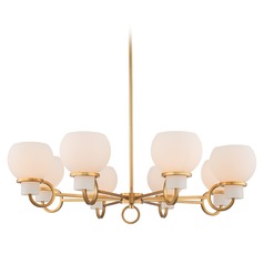 Ascher 8-Light Chandelier in Winter Brass by Kalco Lighting