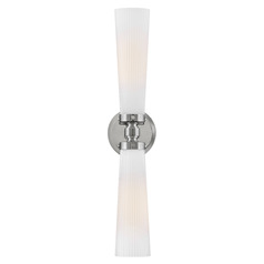 Hinkley Jude Polished Nickel LED Vertical Bathroom Light