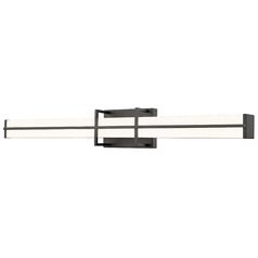Z-Lite Harrison Matte Black LED Vertical Bathroom Light