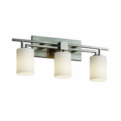 Aero 3-Light Bath Light in Brushed Nickel by Justice Design Group