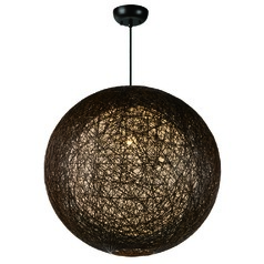 Bali Hemp Twine Pendant in Chocolate by Maxim Lighting