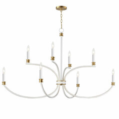 Charlton 8-Light Chandelier in White and Gold by Maxim Lighting