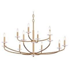 Atella 12-Light Chandelier in Ashen Gold by Minka Lavery