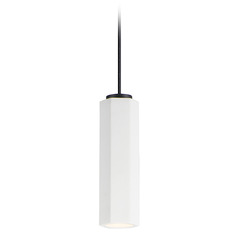 Allen 12.50-Inch LED Plaster Pendant in White & Black by ET2 Lighting