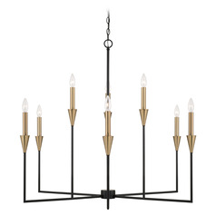 Capital Lighting Avant Aged Brass & Black Chandelier
