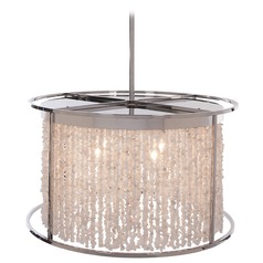 Soho Chandelier in Polished Nickel with Moon Rock Gem Nuggets by Avenue Lighting