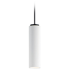 Pleat LED Plaster Pendant in Black by ET2 Lighting