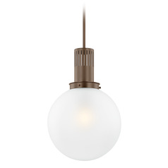 Troy Lighting Tobias Bronze LED Pendant Light with Globe Shade