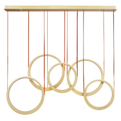 Tether 5-Light LED Pendant in Natural Aged Brass by ET2 Lighting