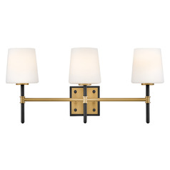 Hinkley Saunders Black & Lacquered Brass LED Bathroom Light